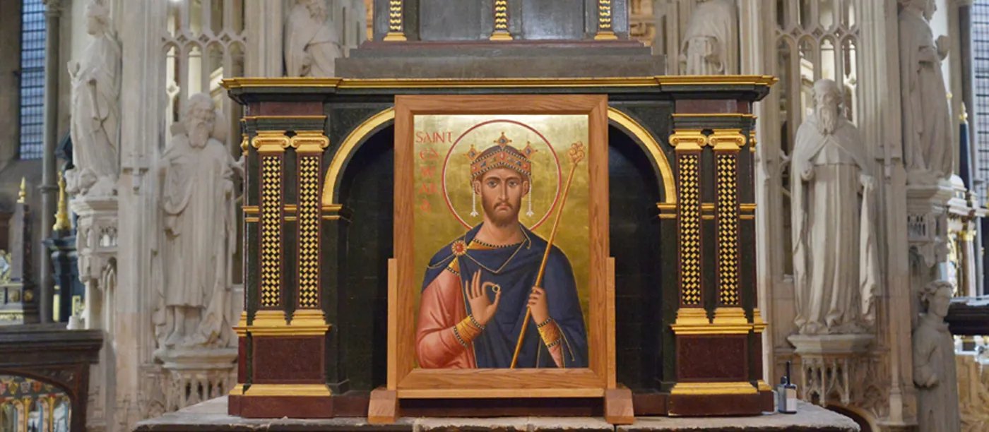 Shrine and icon of St Edward the Confessor