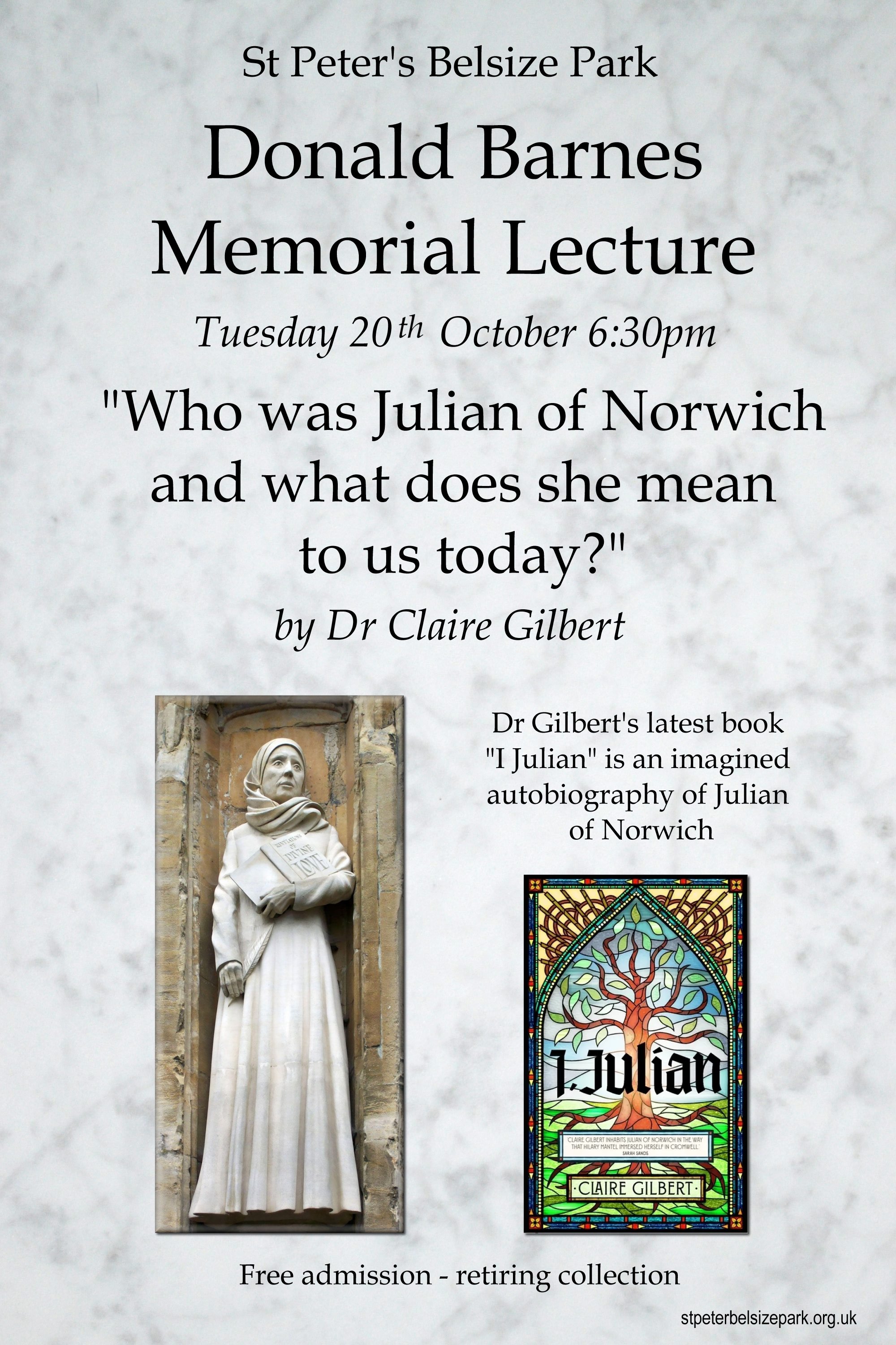 Donald Barnes Memorial Lecture - St Peter's Belsize Park
